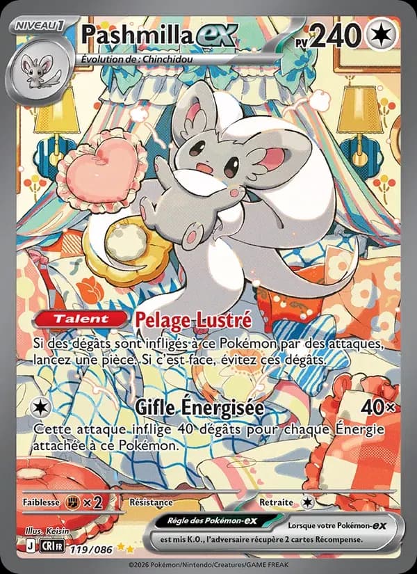Pashmilla-ex — Chaos Ascendant 119 French Pokémon card