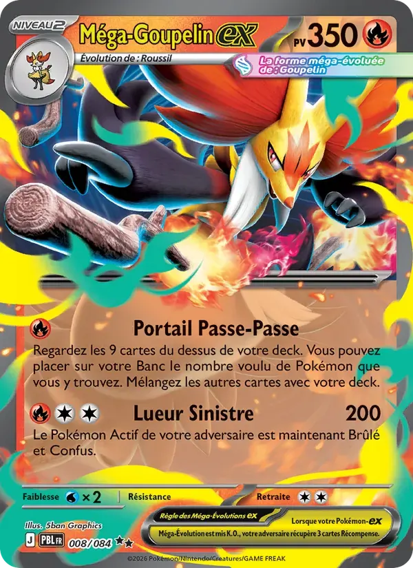 Méga-Goupelin-ex — Nuit Noire 8 French Pokémon card