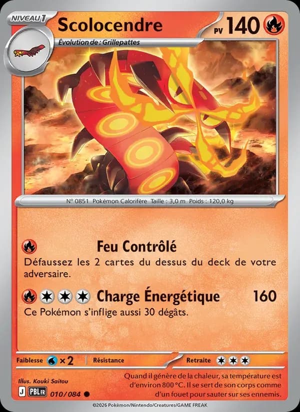Scolocendre — Nuit Noire 10 French Pokémon card