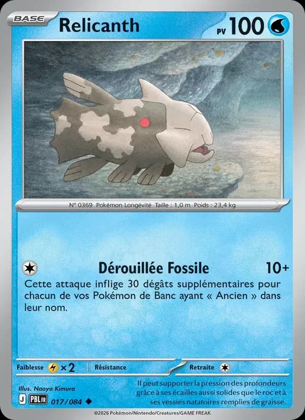 Relicanth — Nuit Noire 17 French Pokémon card
