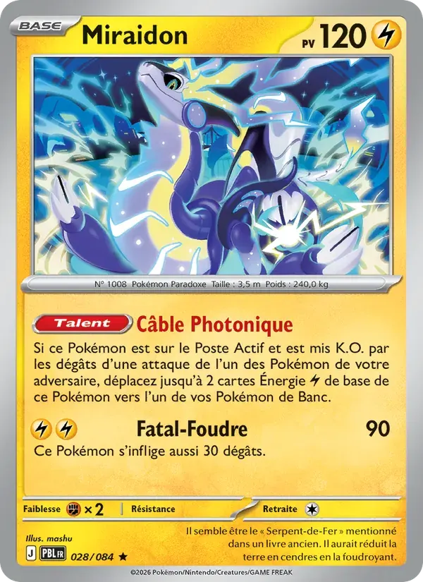 Miraidon — Nuit Noire 28 French Pokémon card