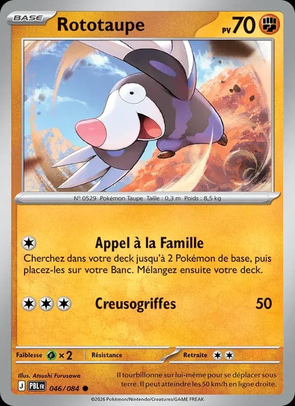 Rototaupe — Nuit Noire 46 French Pokémon card
