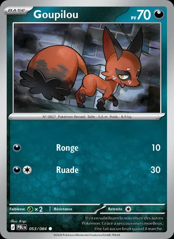 Goupilou — Nuit Noire 53 French Pokémon card