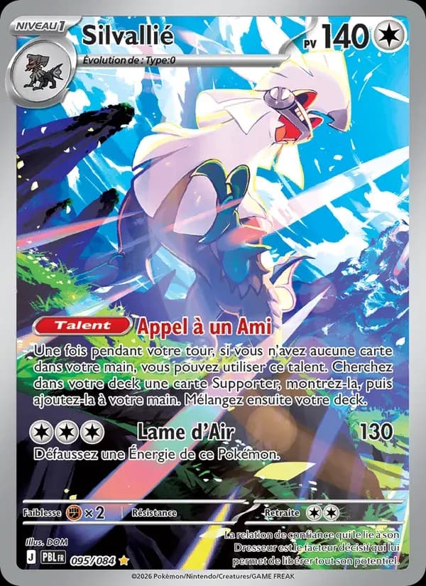 Silvallié — Nuit Noire 95 French Pokémon card