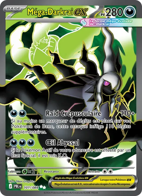 Méga-Darkrai-ex — Nuit Noire 101 French Pokémon card