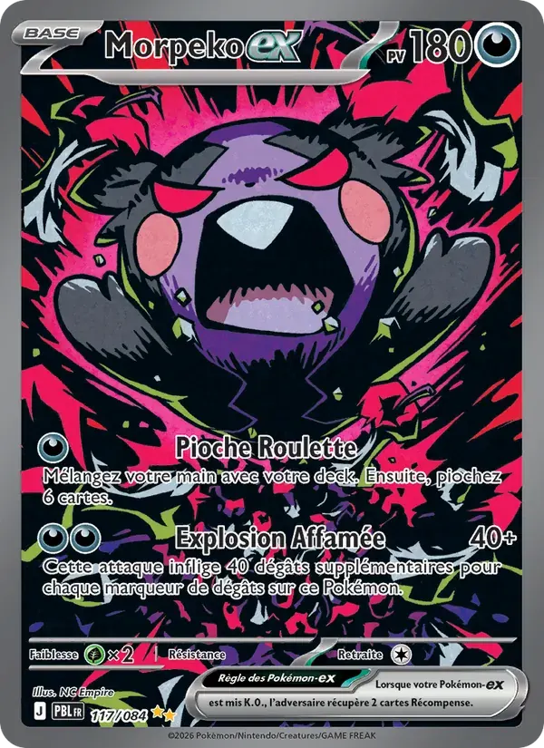 Morpeko-ex — Nuit Noire 117 French Pokémon card