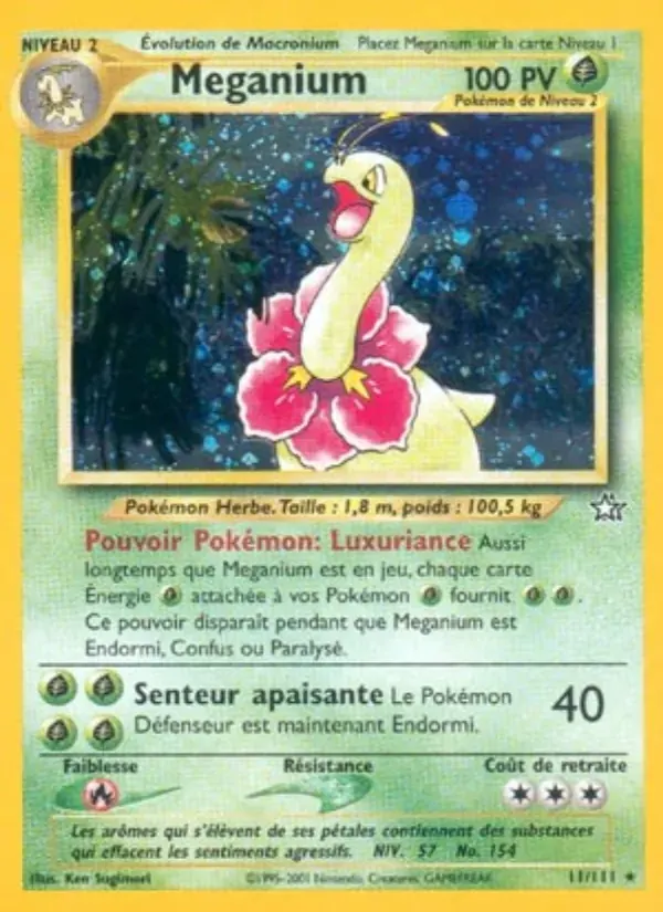 Méganium — Neo Genesis 11 French Pokémon card