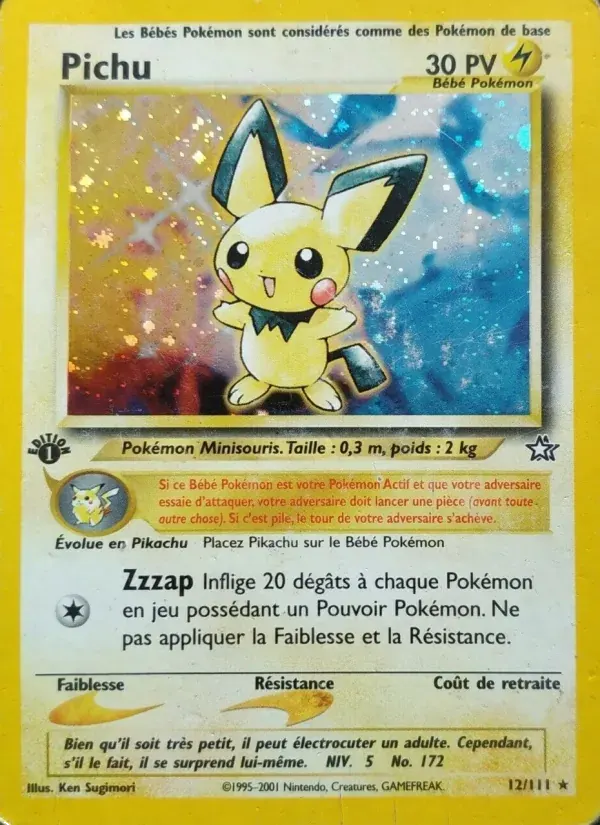 Pichu — Neo Genesis 12 French Pokémon card