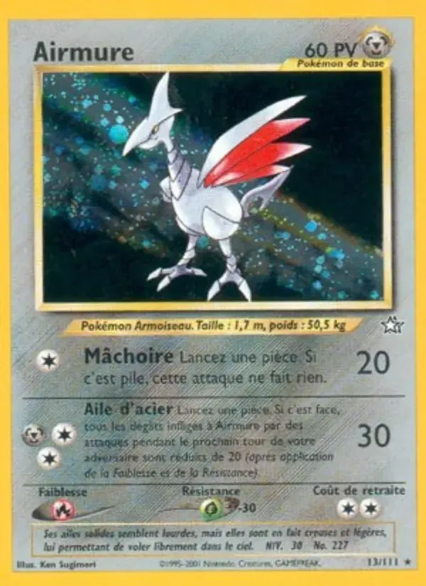 Airmure — Neo Genesis 13 French Pokémon card