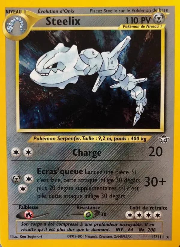 Steelix — Neo Genesis 15 French Pokémon card