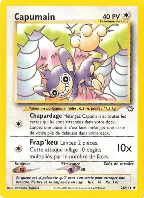 Capumain — Neo Genesis 26 French Pokémon card