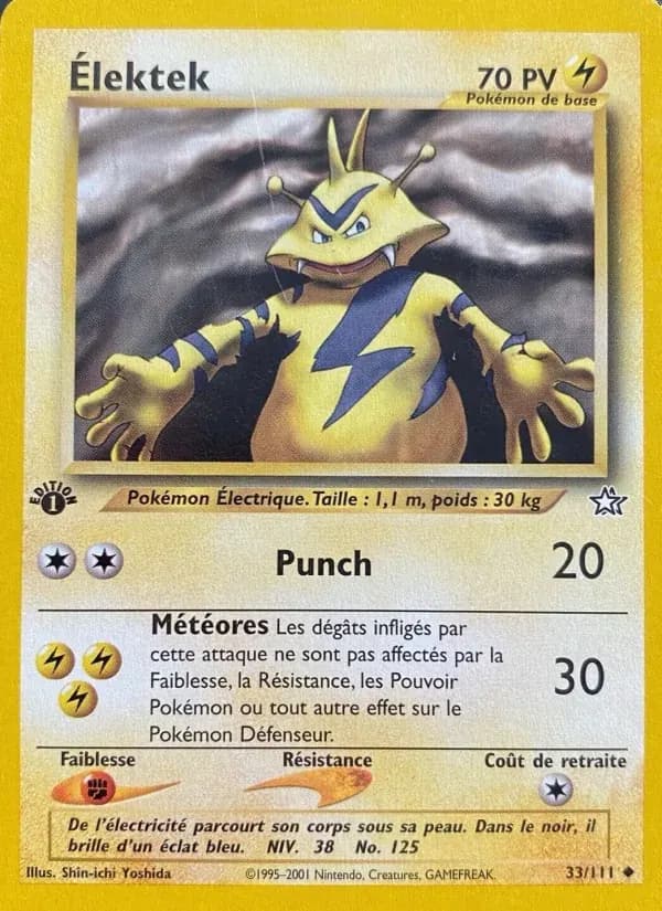 Élektek — Neo Genesis 33 French Pokémon card
