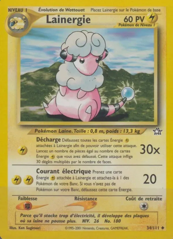 Lainergie — Neo Genesis 34 French Pokémon card