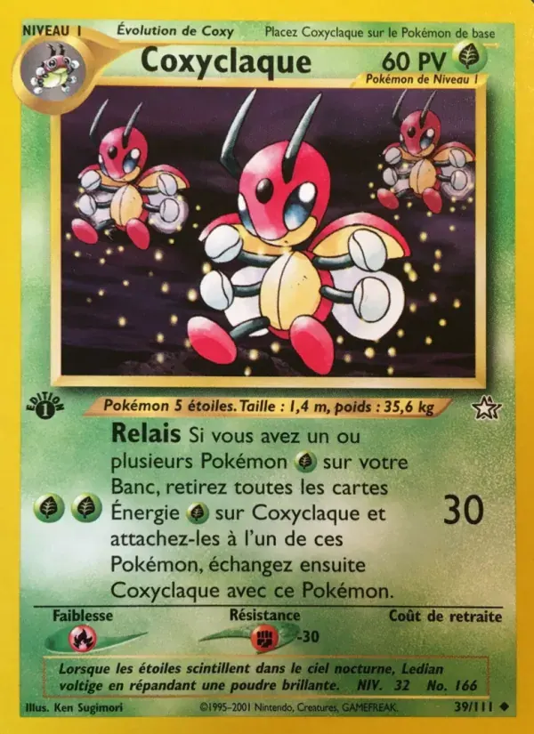 Coxyclaque — Neo Genesis 39 French Pokémon card