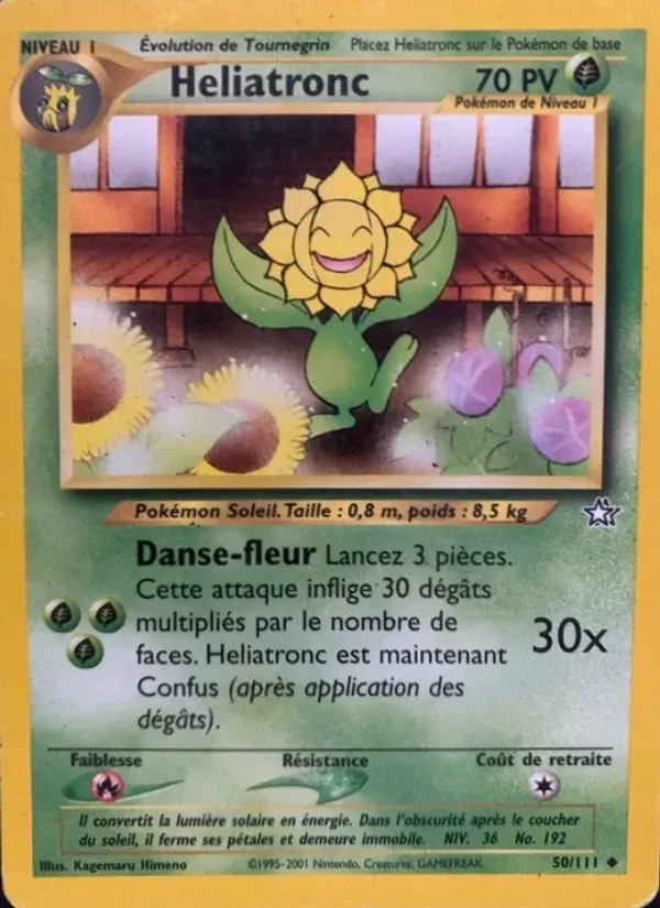 Héliatronc — Neo Genesis 50 French Pokémon card