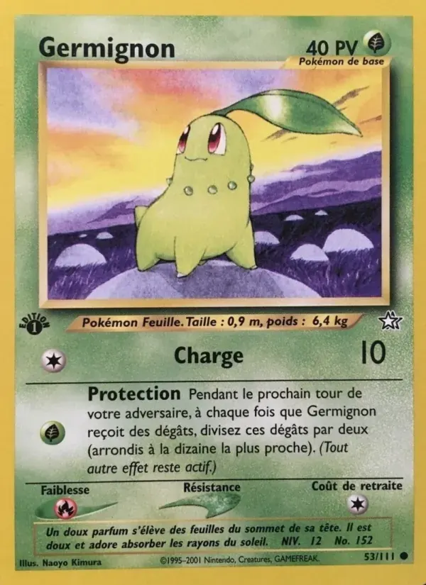 Germignon — Neo Genesis 53 French Pokémon card