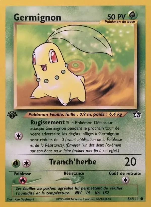 Germignon — Neo Genesis 54 French Pokémon card