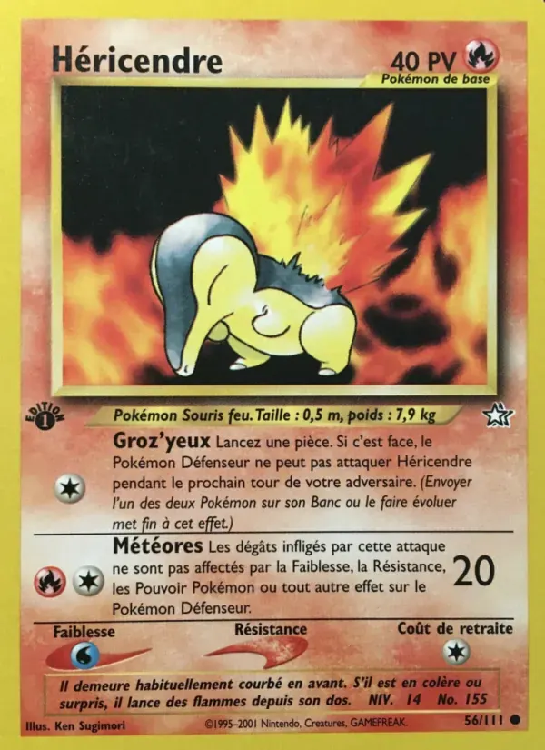 Héricendre — Neo Genesis 56 French Pokémon card