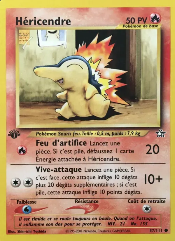 Héricendre — Neo Genesis 57 French Pokémon card