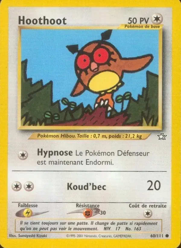 Hoothoot — Neo Genesis 60 French Pokémon card