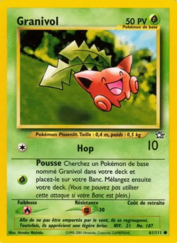 Granivol — Neo Genesis 61 French Pokémon card