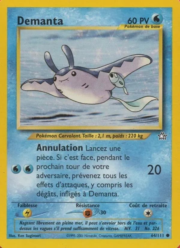 Démanta — Neo Genesis 64 French Pokémon card