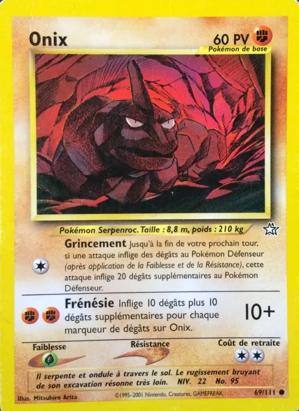 Onix — Neo Genesis 69 French Pokémon card