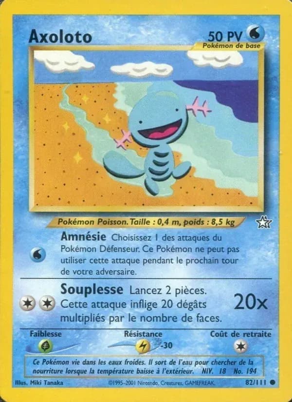 Axoloto — Neo Genesis 82 French Pokémon card