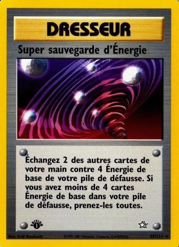 Super sauvegarde d'Énergie — Neo Genesis 89 French Pokémon card