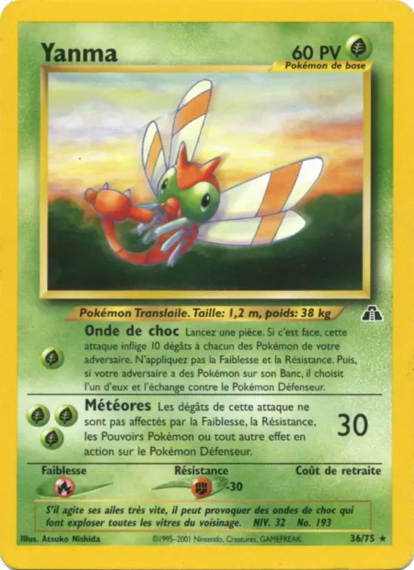 Yanma — Neo Discovery 36 French Pokémon card