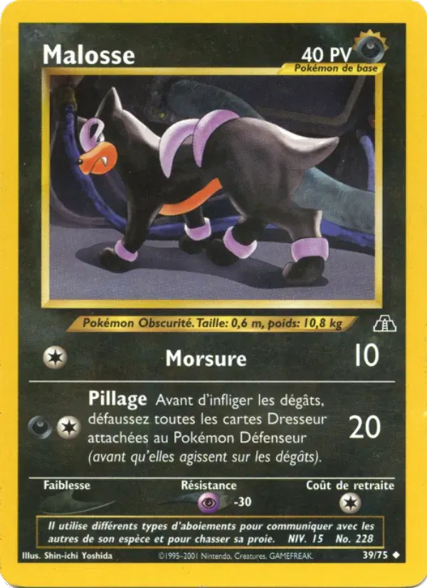 Malosse — Neo Discovery 39 French Pokémon card
