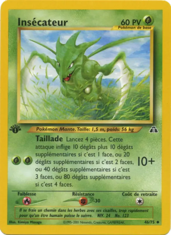 Insécateur — Neo Discovery 46 French Pokémon card