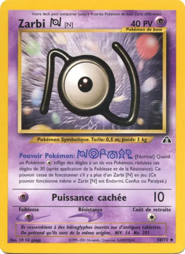Zarbi N — Neo Discovery 50 French Pokémon card