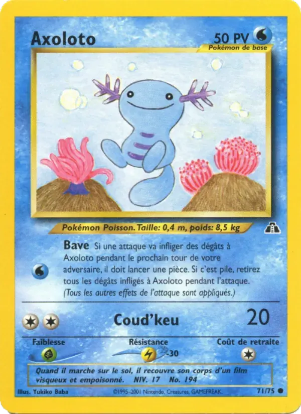 Axoloto — Neo Discovery 71 French Pokémon card