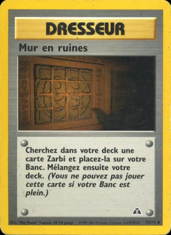 Mur en ruines — Neo Discovery 74 French Pokémon card