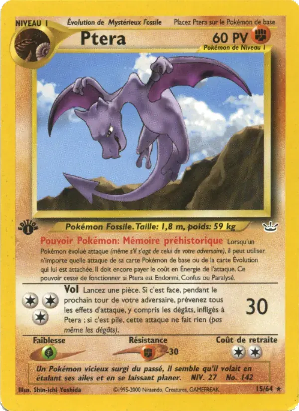 Ptéra — Neo Revelation 15 French Pokémon card