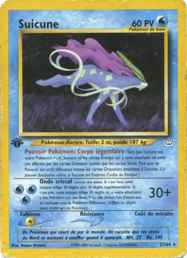 Suicune — Neo Revelation 27 French Pokémon card