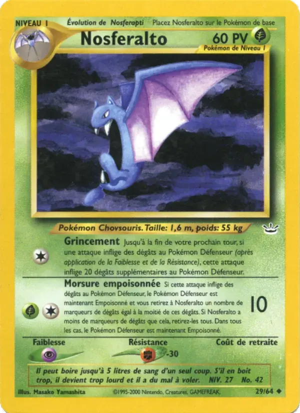 Nosferalto — Neo Revelation 29 French Pokémon card