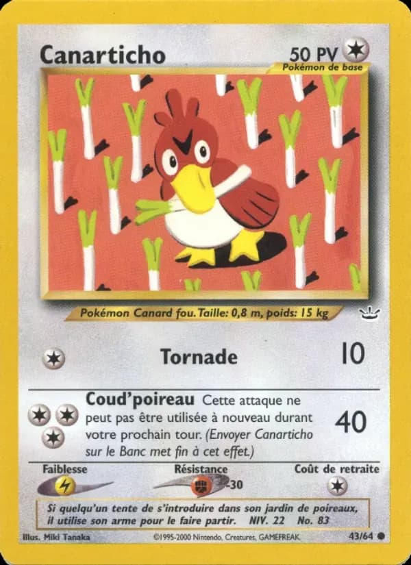 Canarticho — Neo Revelation 43 French Pokémon card