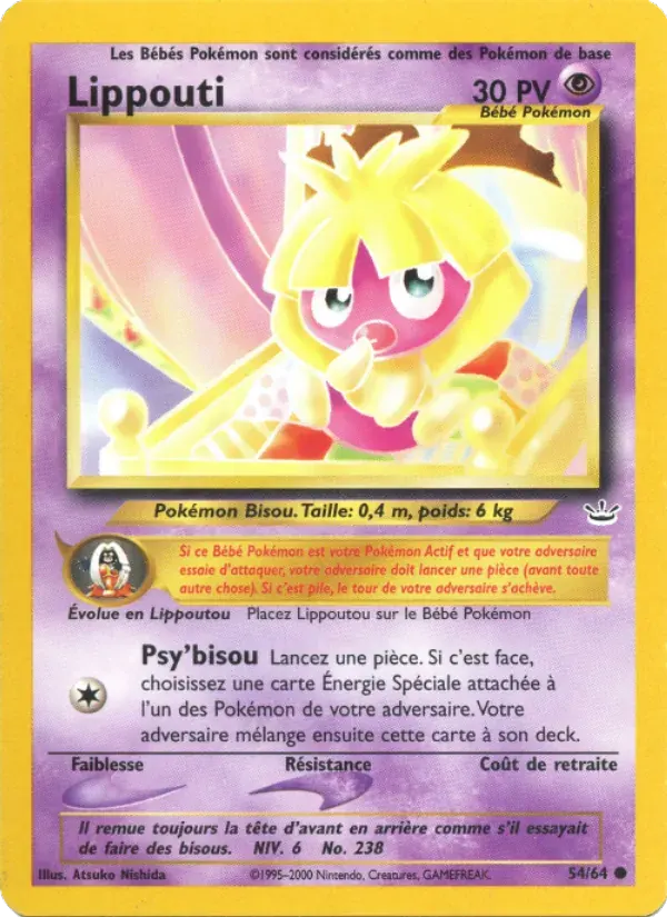 Lippouti — Neo Revelation 54 French Pokémon card
