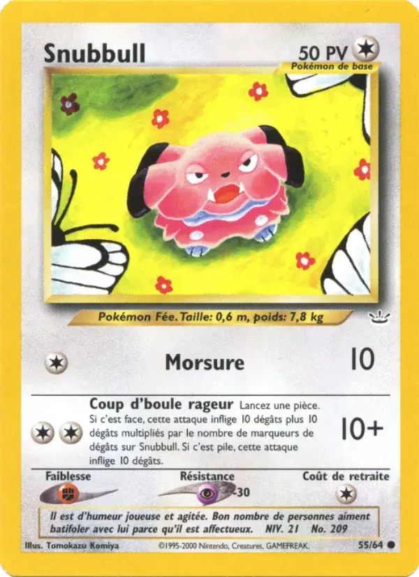Snubbull — Neo Revelation 55 French Pokémon card