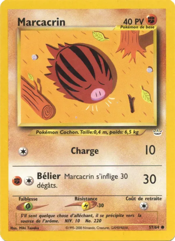 Marcacrin — Neo Revelation 57 French Pokémon card