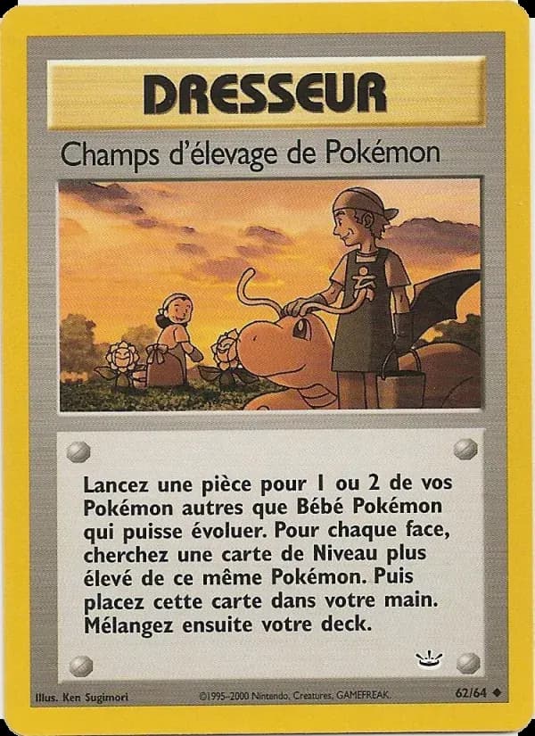 Champs d'élevage de Pokémon — Neo Revelation 62 French Pokémon card