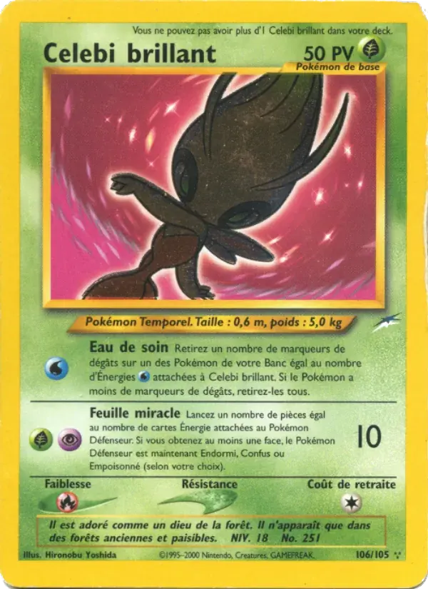 Celebi brillant — Neo Destiny 106 French Pokémon card