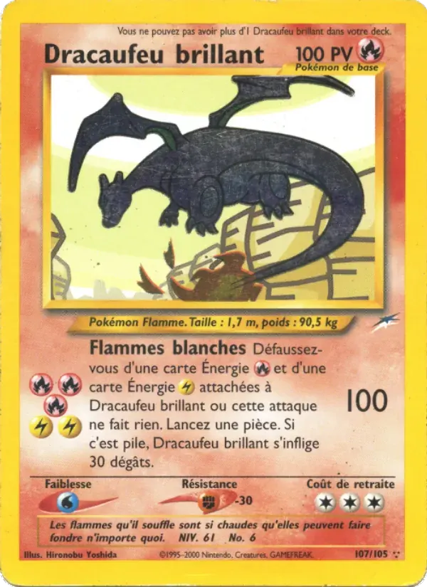 Dracaufeu brillant — Neo Destiny 107 French Pokémon card