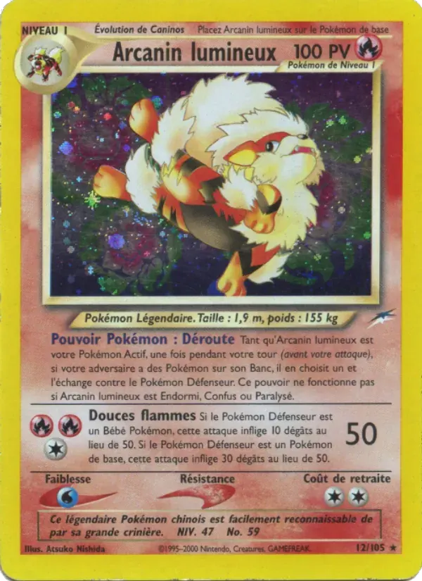 Arcanin lumineux — Neo Destiny 12 French Pokémon card