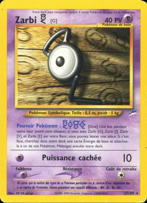 Zarbi G — Neo Destiny 27 French Pokémon card