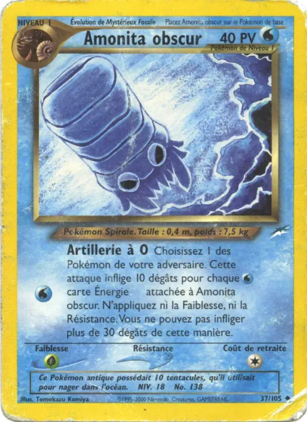 Amonita obscur — Neo Destiny 37 French Pokémon card