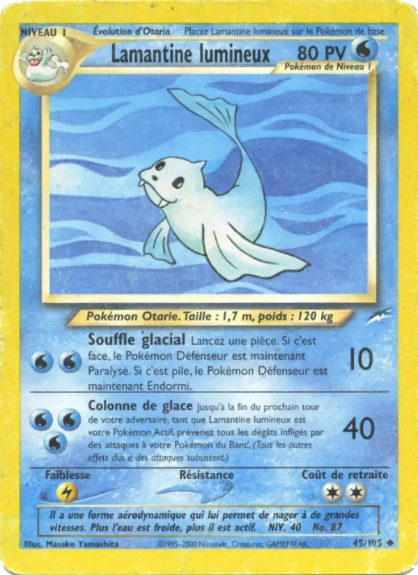 Lamantine lumineux — Neo Destiny 45 French Pokémon card