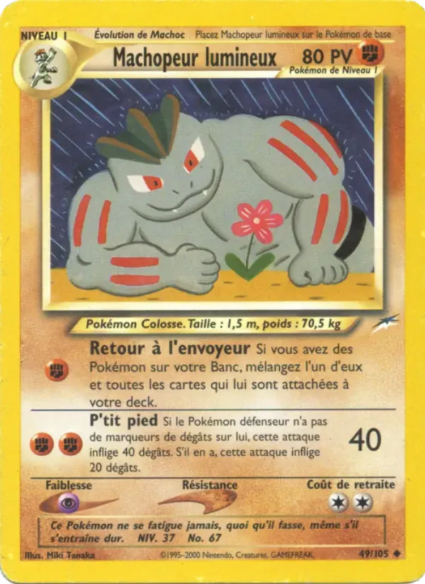 Machopeur lumineux — Neo Destiny 49 French Pokémon card